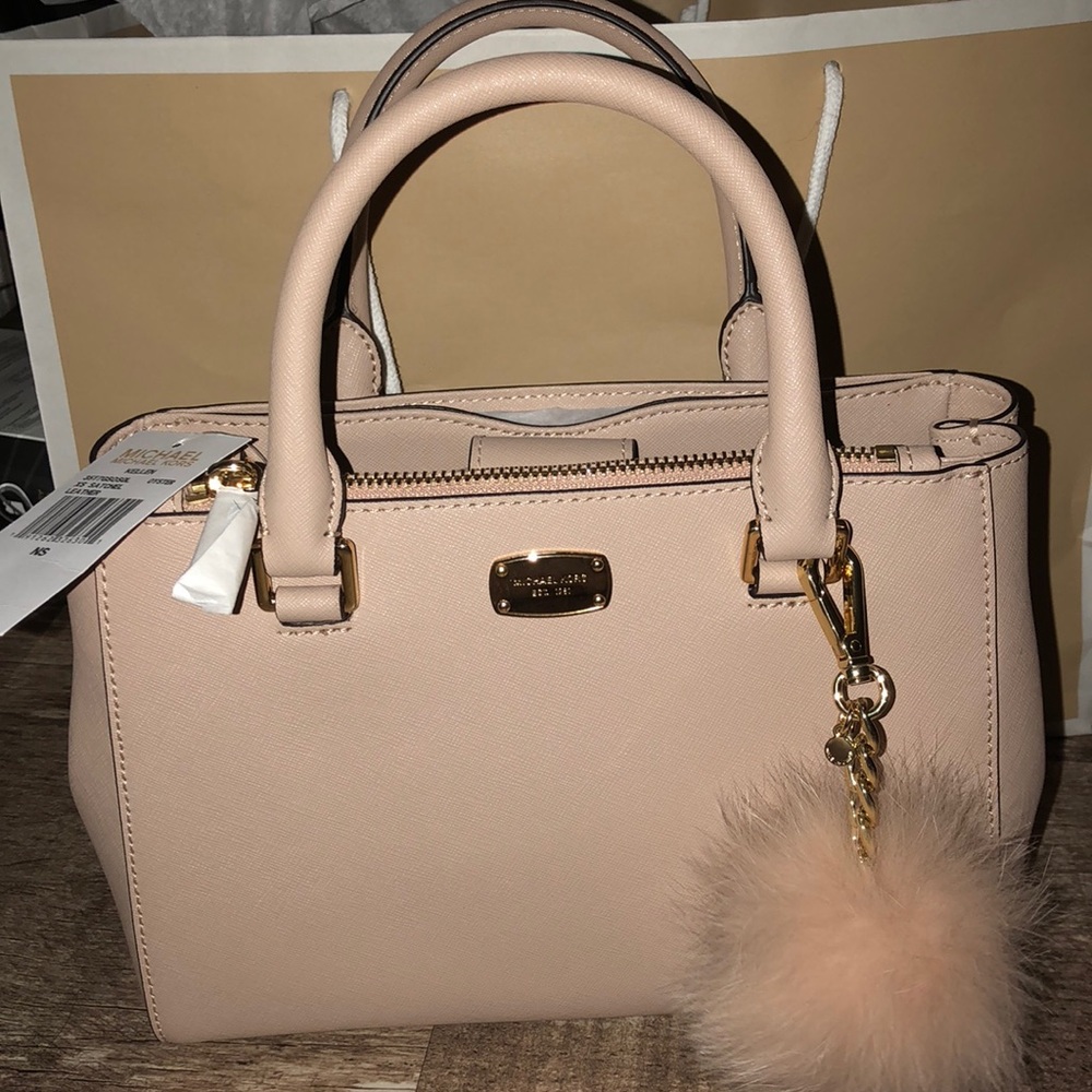 Michael Kors Kellen Satchel W/ Fur Key Chain